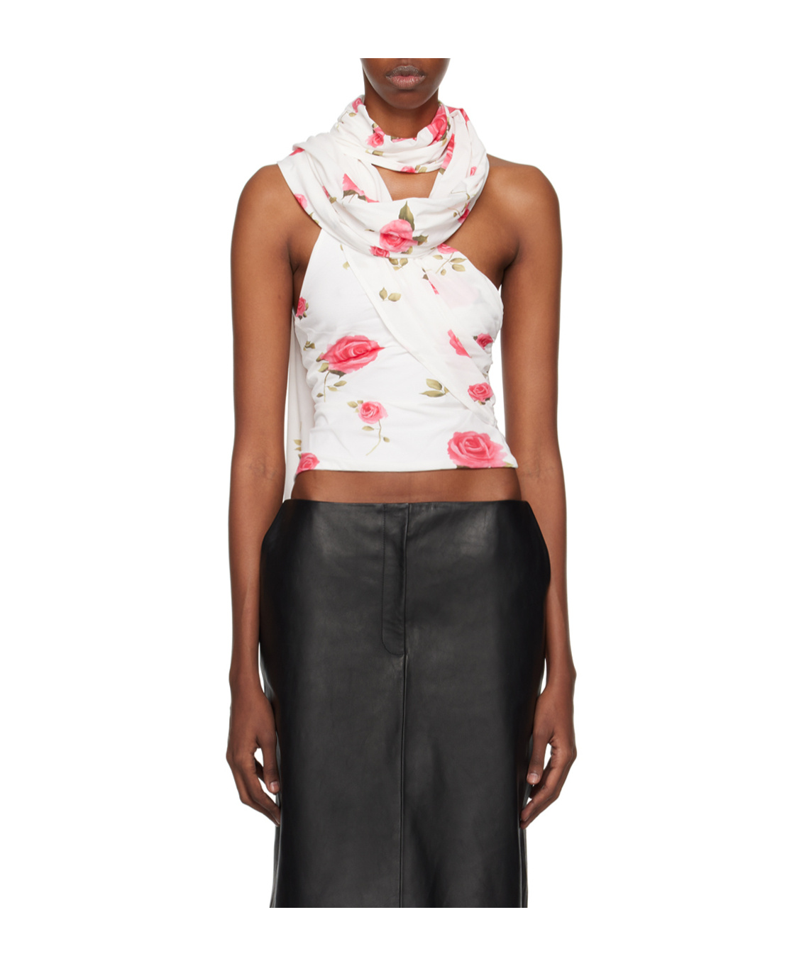 Magda Butrym Body-wrapped Design Vest In White