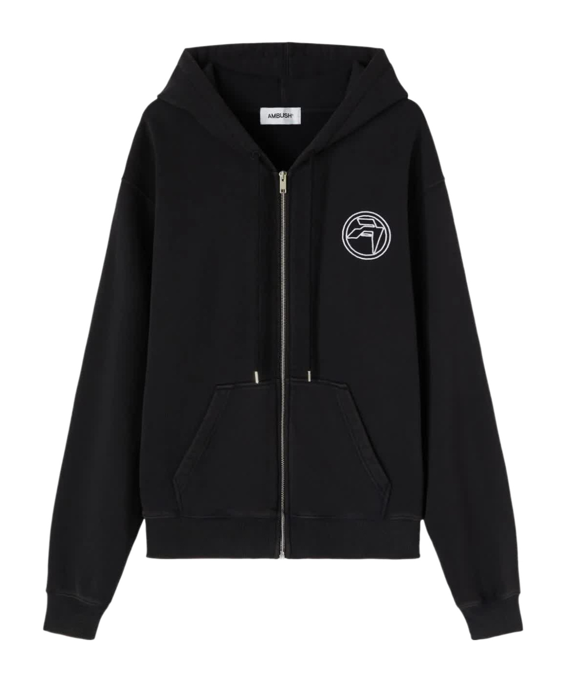 Ambush Drawstring Hood Cotton Sweatshirt In Black