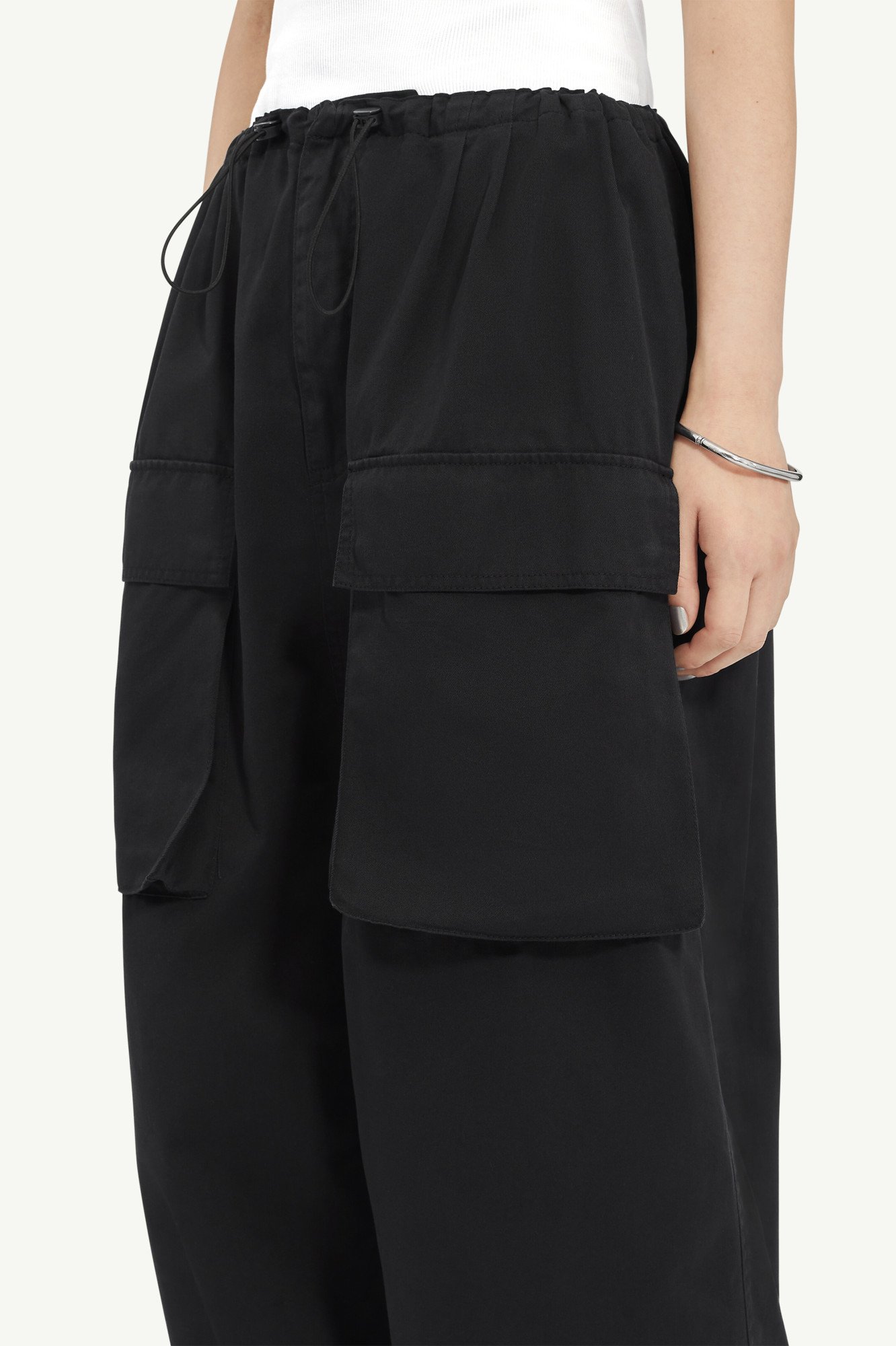 Shop Mm6 Maison Margiela Cotton Gabardine Midi Skirt In Black