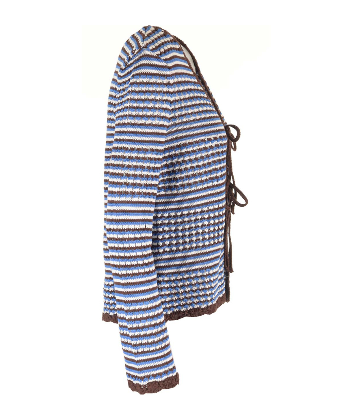 Apc Manae Cotton Knit Cardigan In Blue
