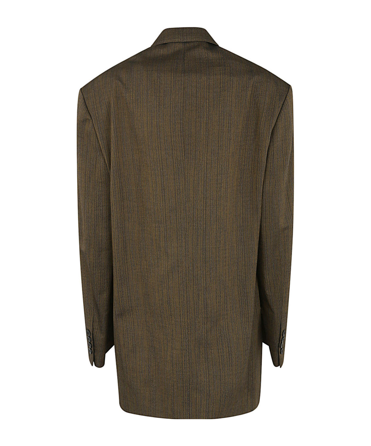 Shop Dries Van Noten Double-breasted Suit Jacket In Brown