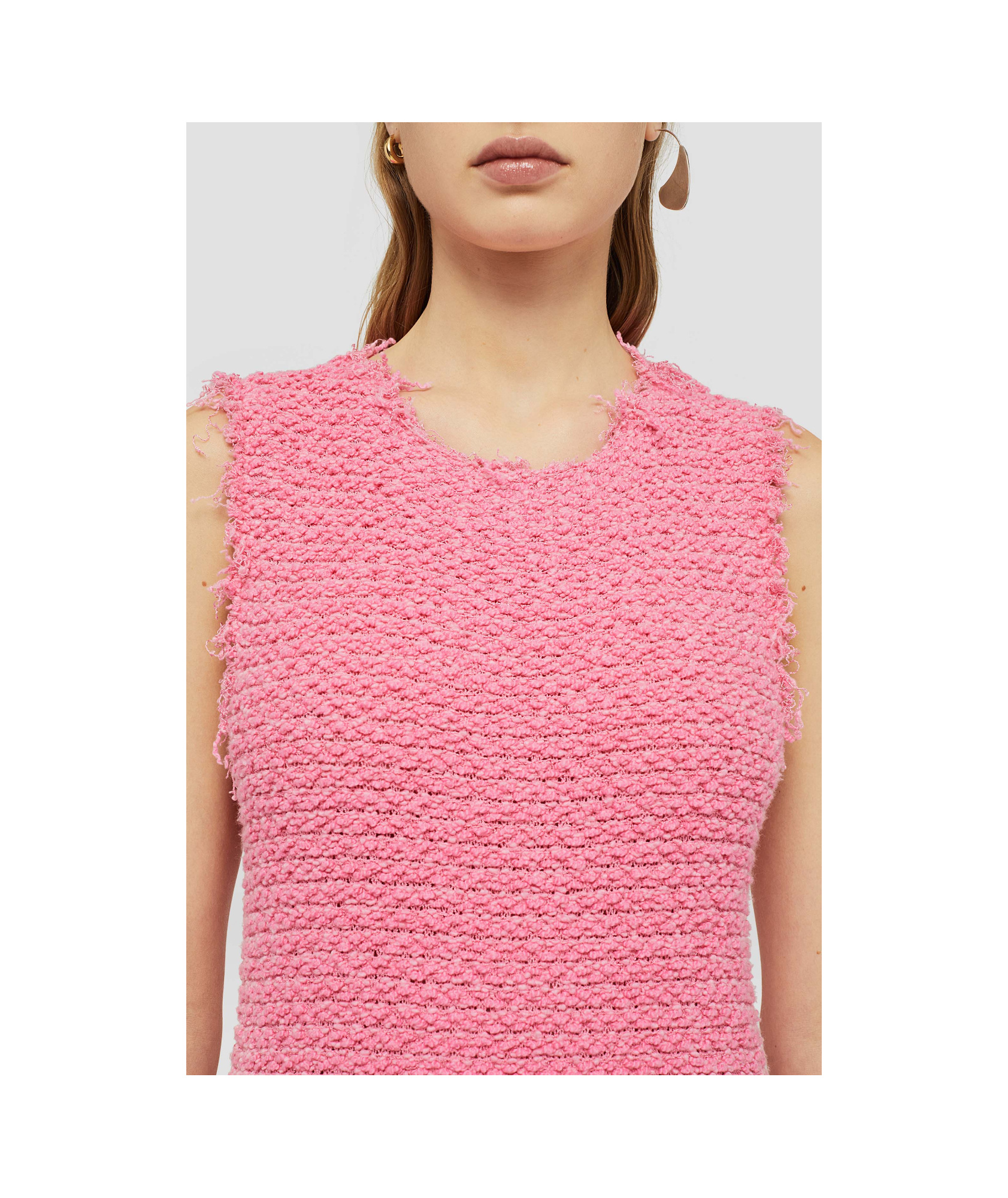 Jil Sander Embroidered Sleeveless Maxi Dress In Pink