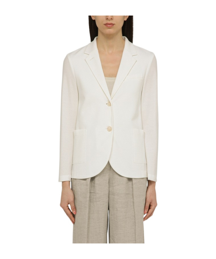 Harris Wharf London Notched-lapels Single-breasted Blazer In White