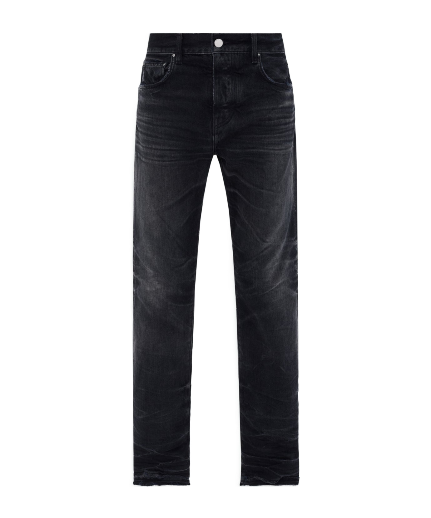 Amiri Straight Cut Loose Jeans In Black