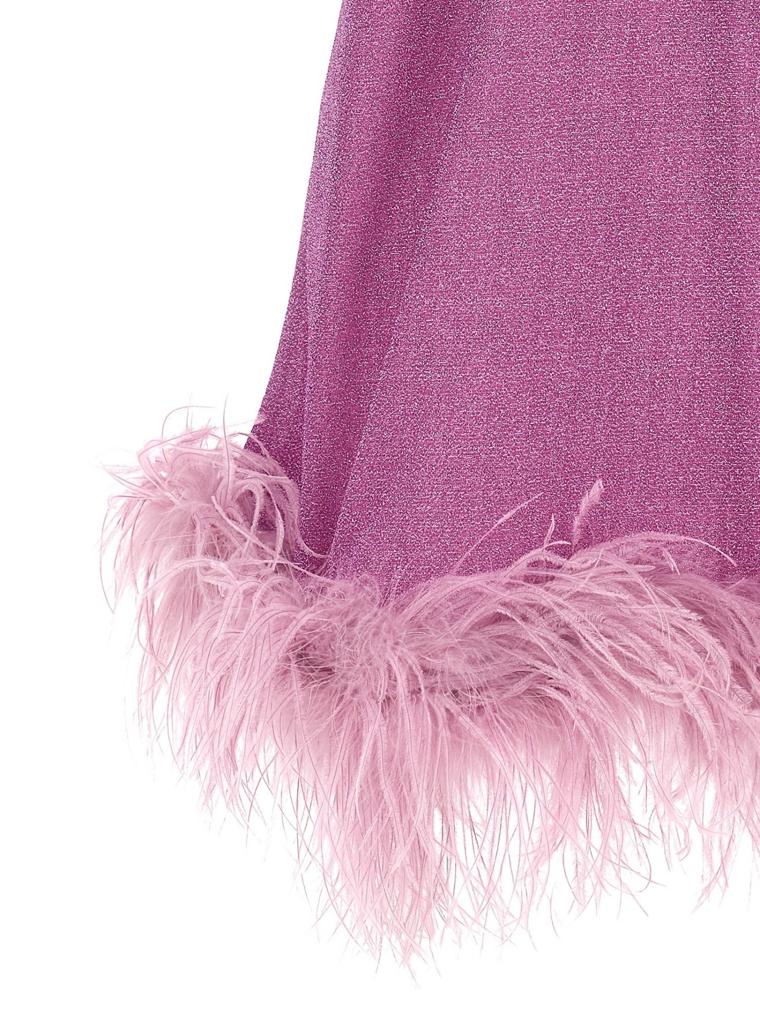 OSEREE LUMIERE PLUMAGE ONE-SHOULDER DRESS 