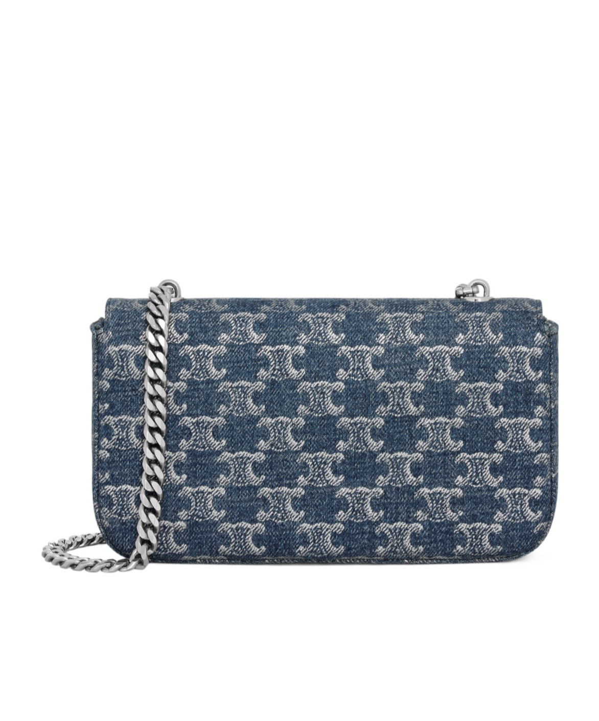 Celine Claude Chain Shoulder Bag In Gray