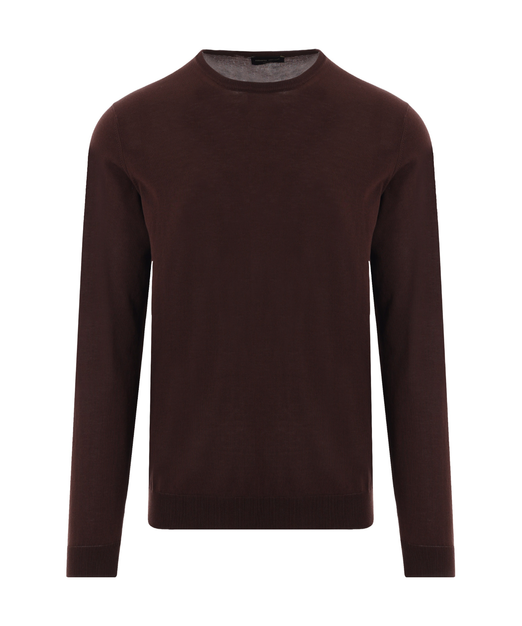 Roberto Collina Long Sleeve Crew Neck Sweater Clothing In Black