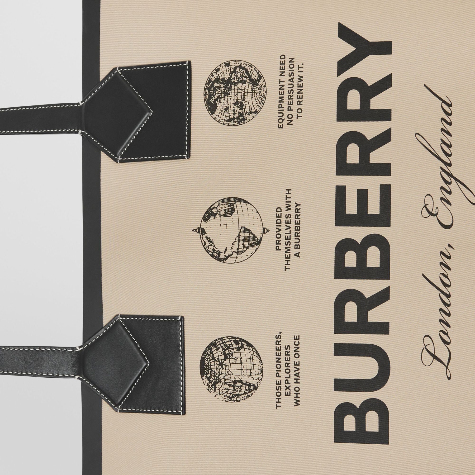 Burberry Logo-print Cotton Tote Bag In Nude