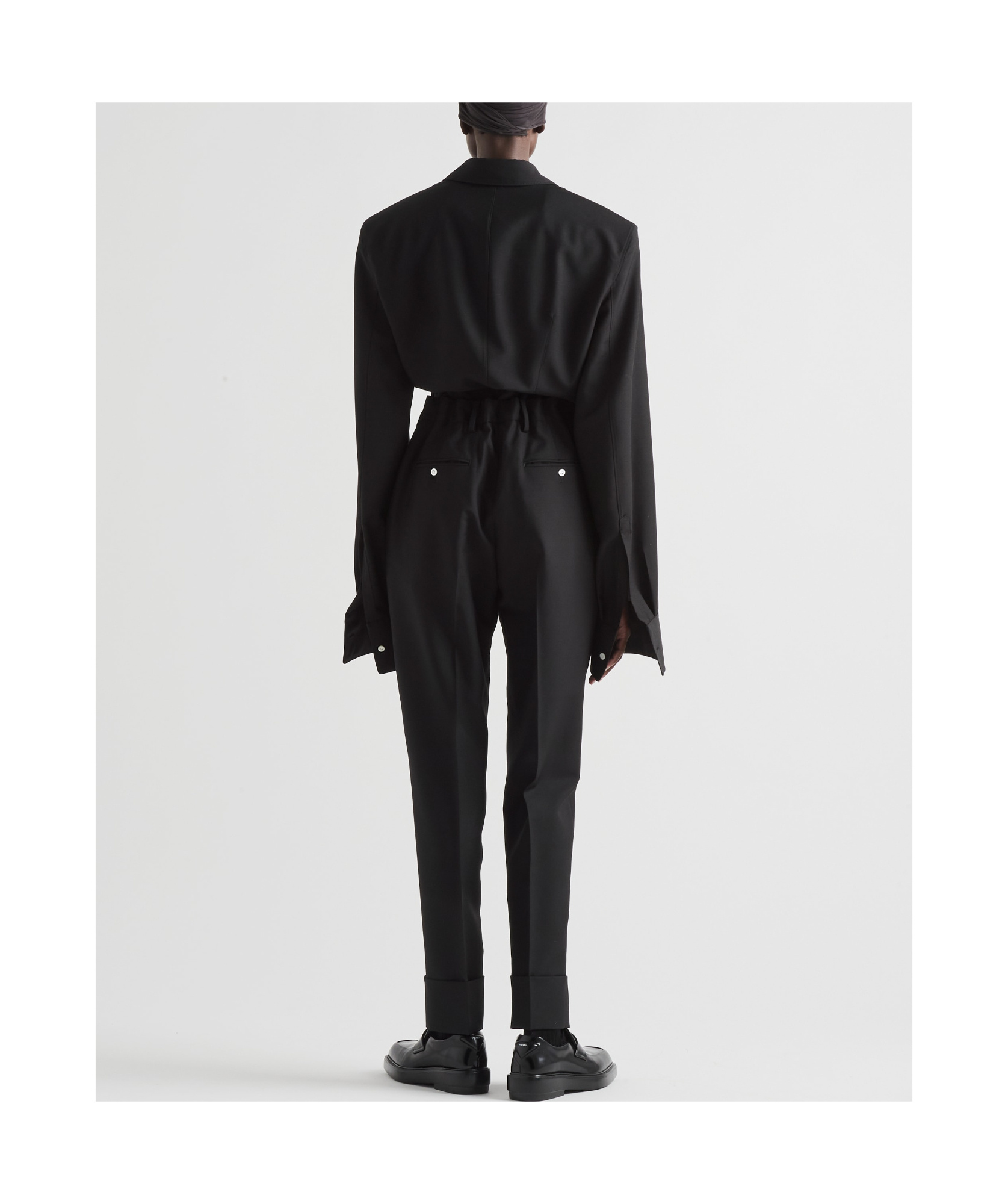 Prada Einreihige Jacke Aus Leichtem Mohair In Black