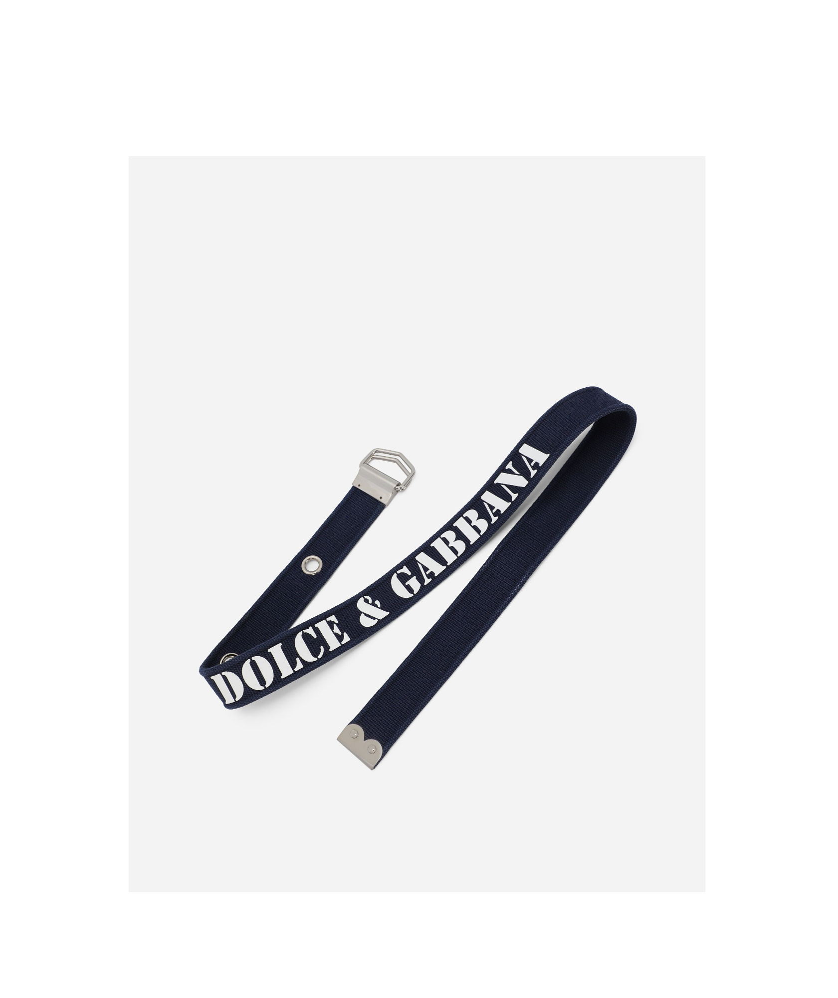 Dolce & Gabbana Logo-print Buckled Belt In Black