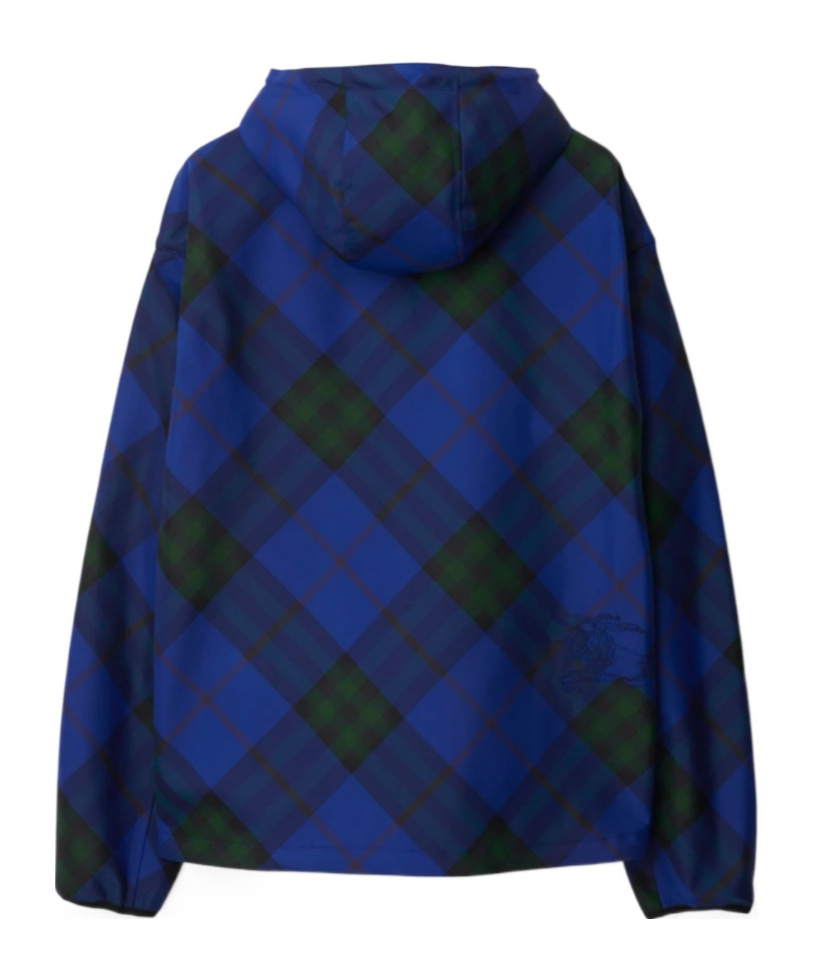 Burberry Blue Check Jacket In Knight