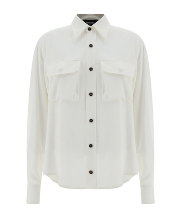 Dsquared2 Pointed-collar Shirt In White