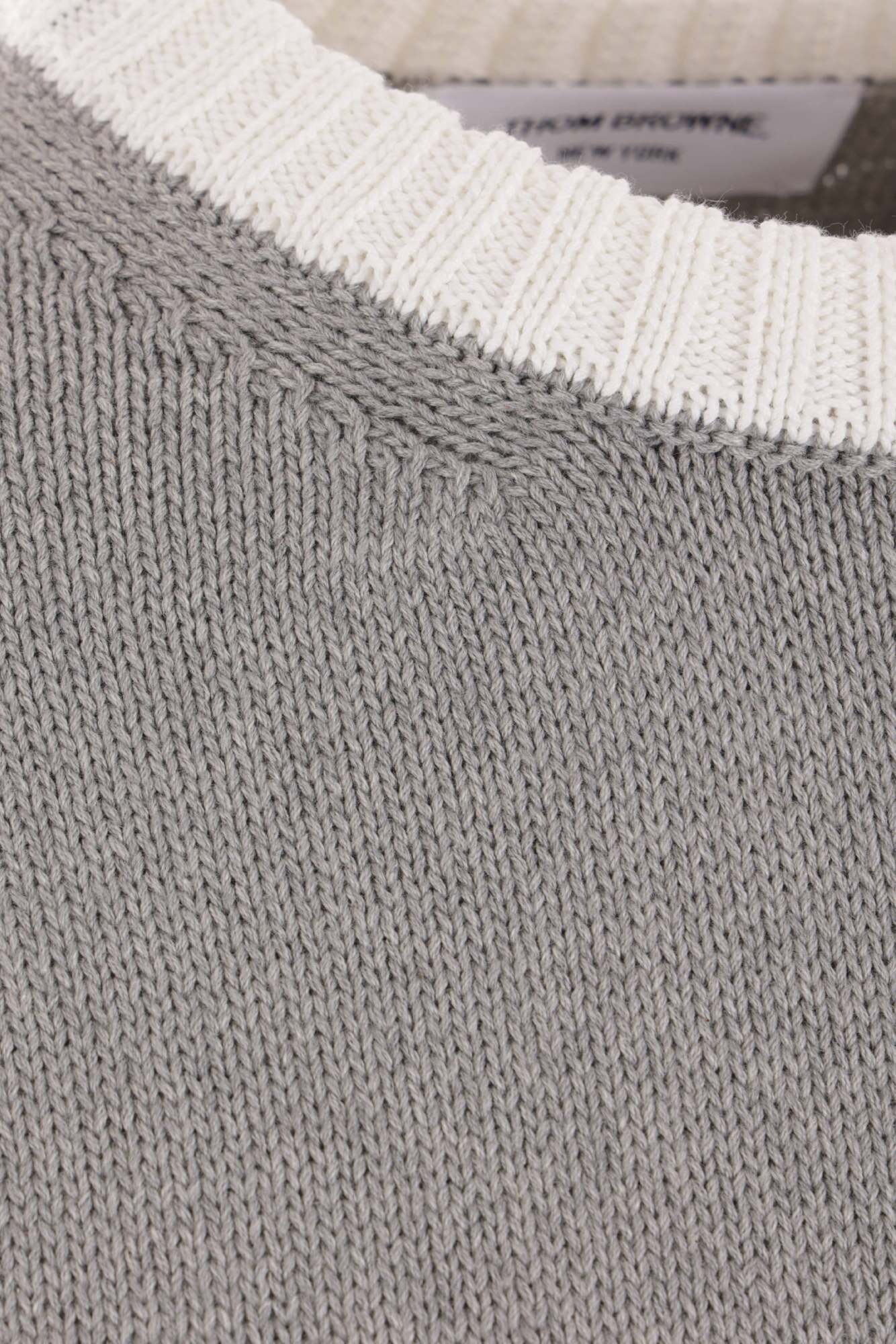 Thom Browne Jersey 4-bar Cotton Sweater In Gray