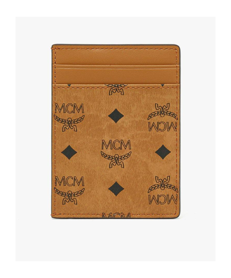 Mcm Aren Visetos Card Holder In Brown