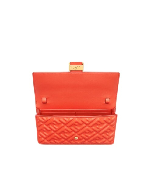 Fendi Baguette Chain Shoulder Bag In Red