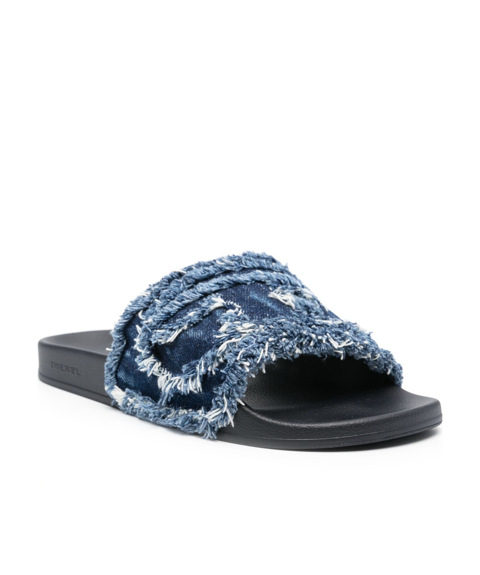 Shop Diesel Sa-slide D Denim Slides In Blue