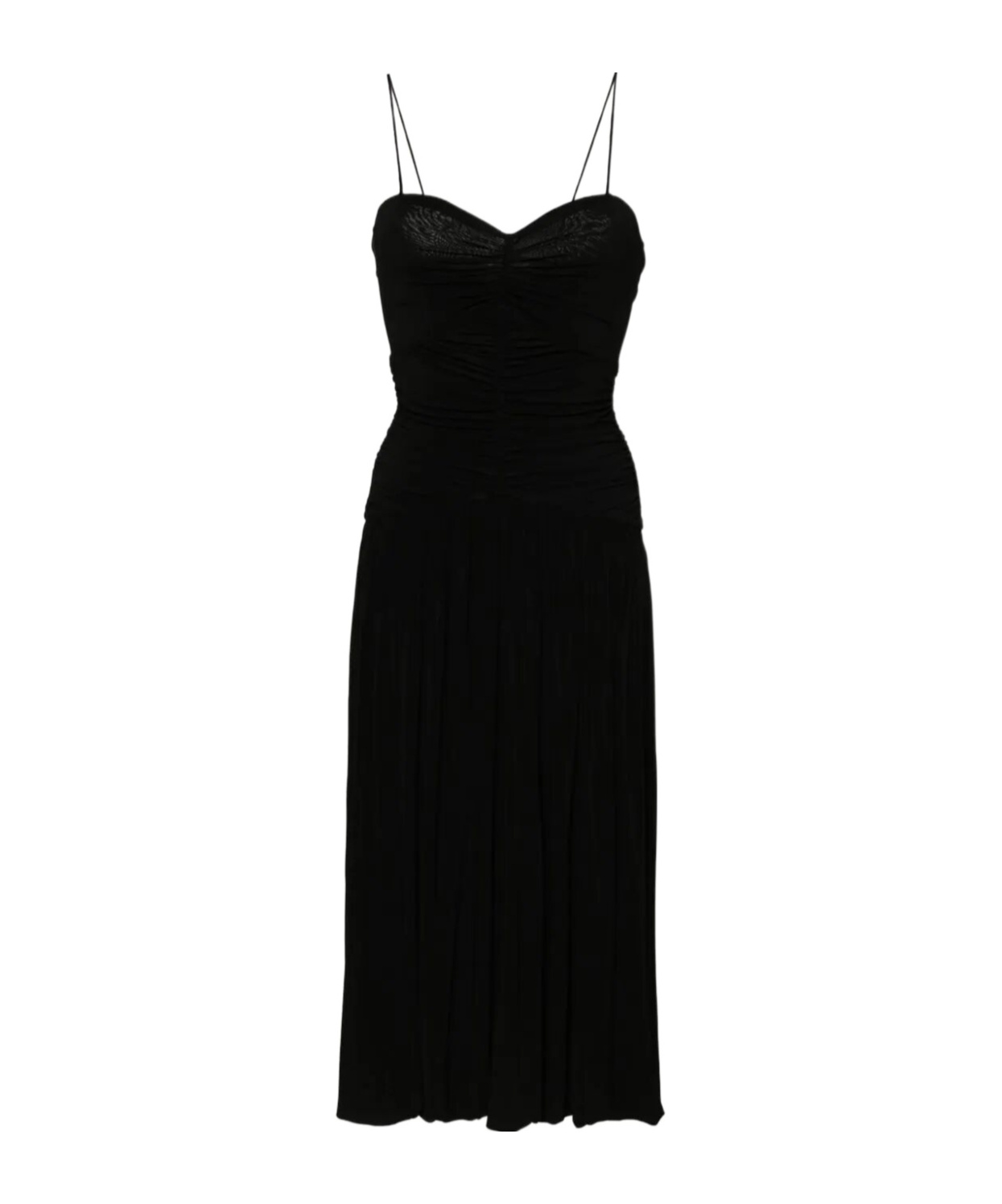 Shop Isabel Marant Elizabeth Sleeveless Midi Dress In Black