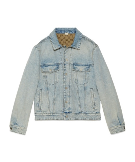 GUCCI GG CANVAS REVERSIBLE DENIM JACKET 