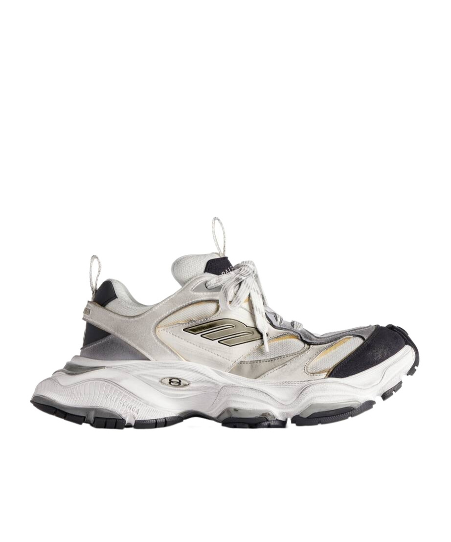 BALENCIAGA WOMEN'S CARGO TRAINERS IN WHITE/GREY