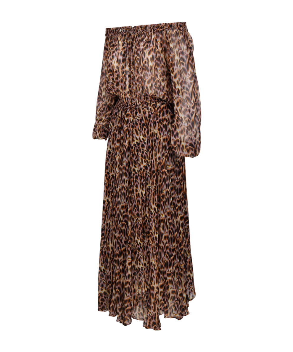 Isabel Marant Volga Graphic-print Maxi Dress In Brown