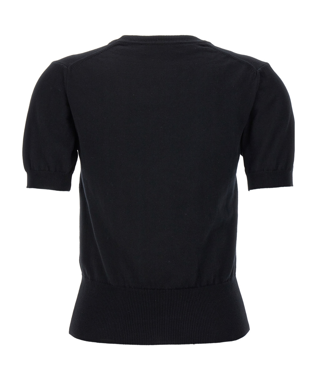 Vivienne Westwood Orb-embroidered Knitted T-shirt In Black