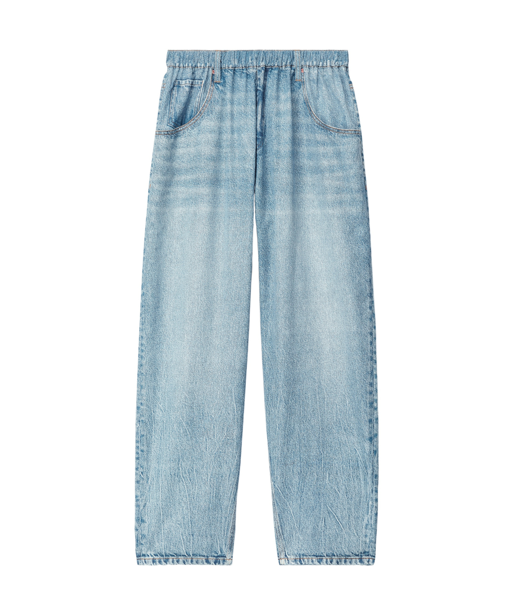 Shop Alexander Wang Elasticated Waist Jeans In Blue