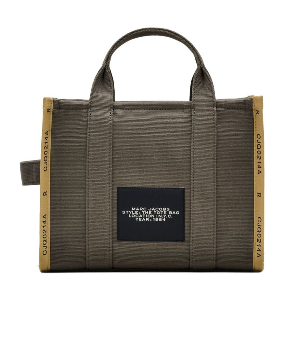 Marc Jacobs The Jacquard Medium Tote Bag Bronze Green In Brown