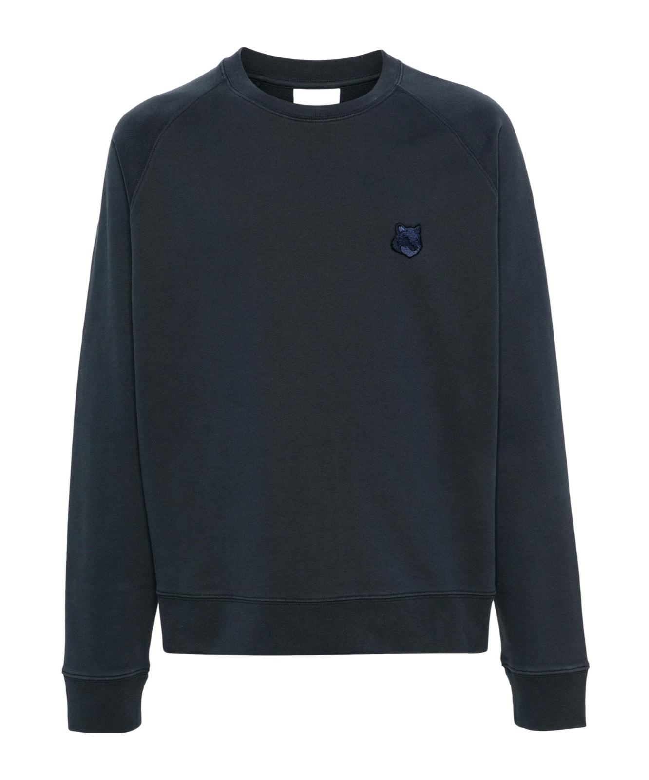 Maison Kitsuné Navy Bold Fox Head Patch Oversize Sweatshirt In Black