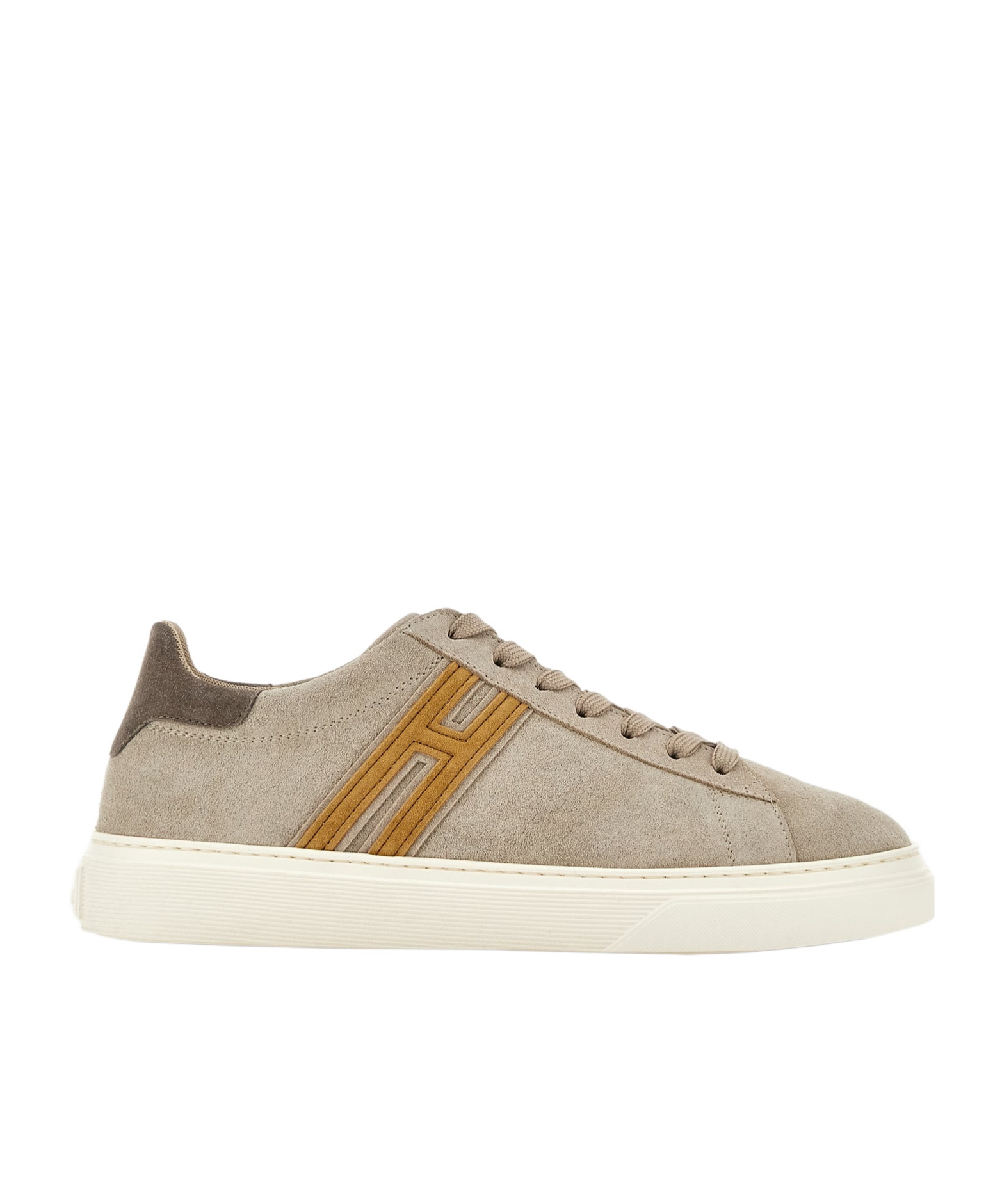 Hogan Man Sneakers Beige Size 12 Leather In Pattern