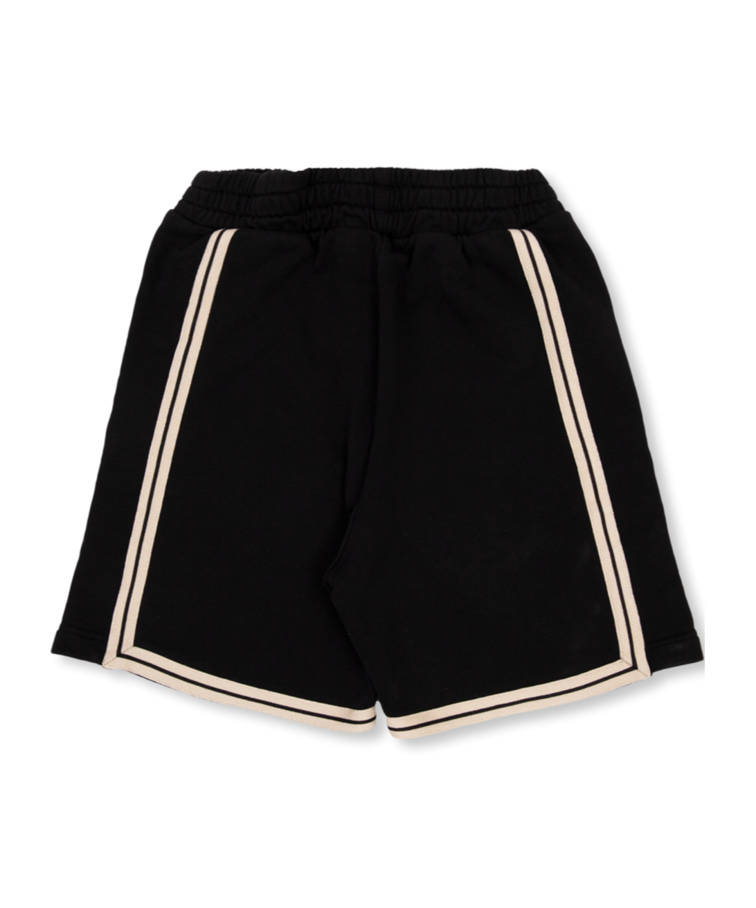 Palm Angels Kids Logo Printed Stripe Detailed Shorts In Black