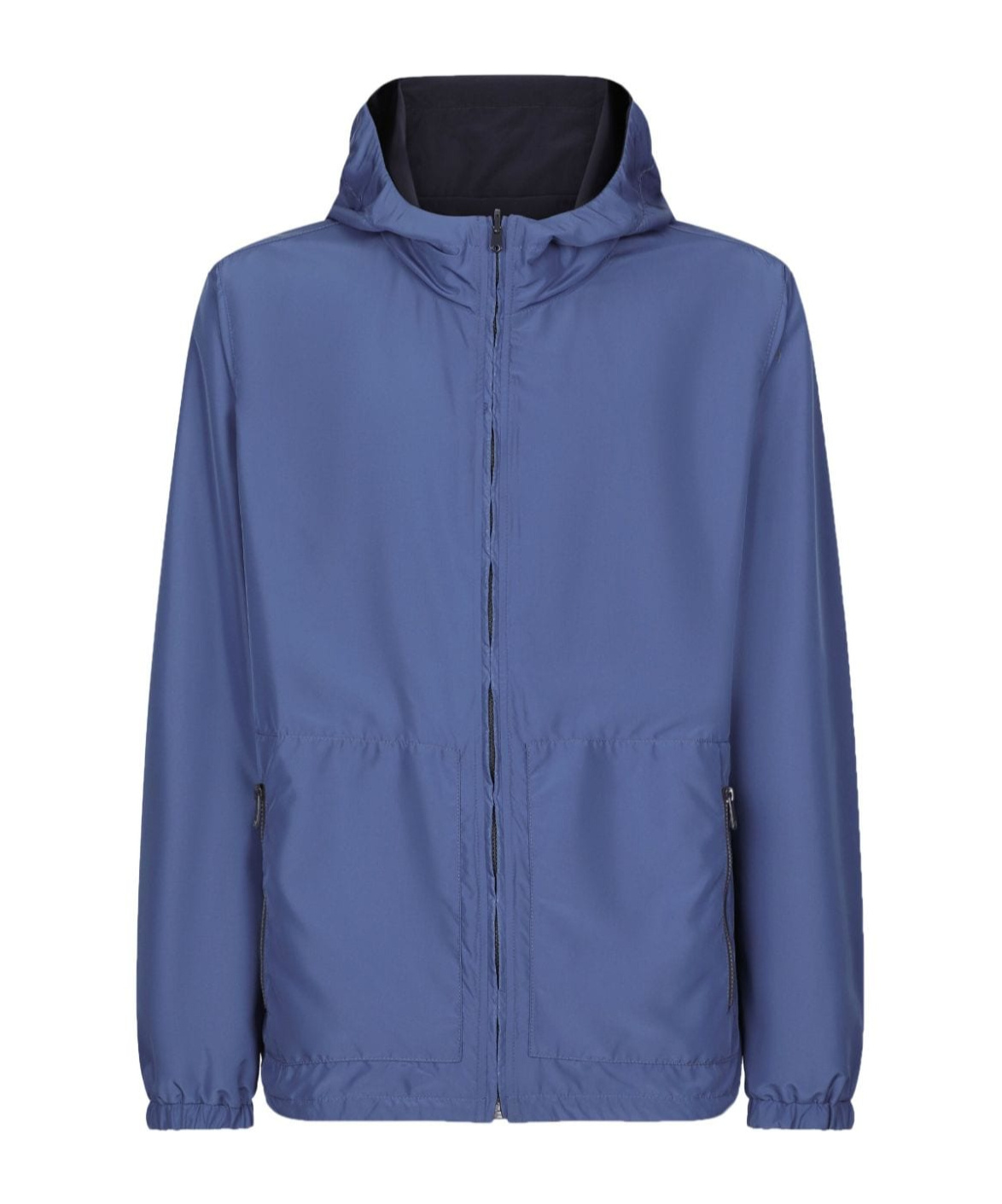 Dolce & Gabbana Reversible Jacket With Hood And Logo In Black