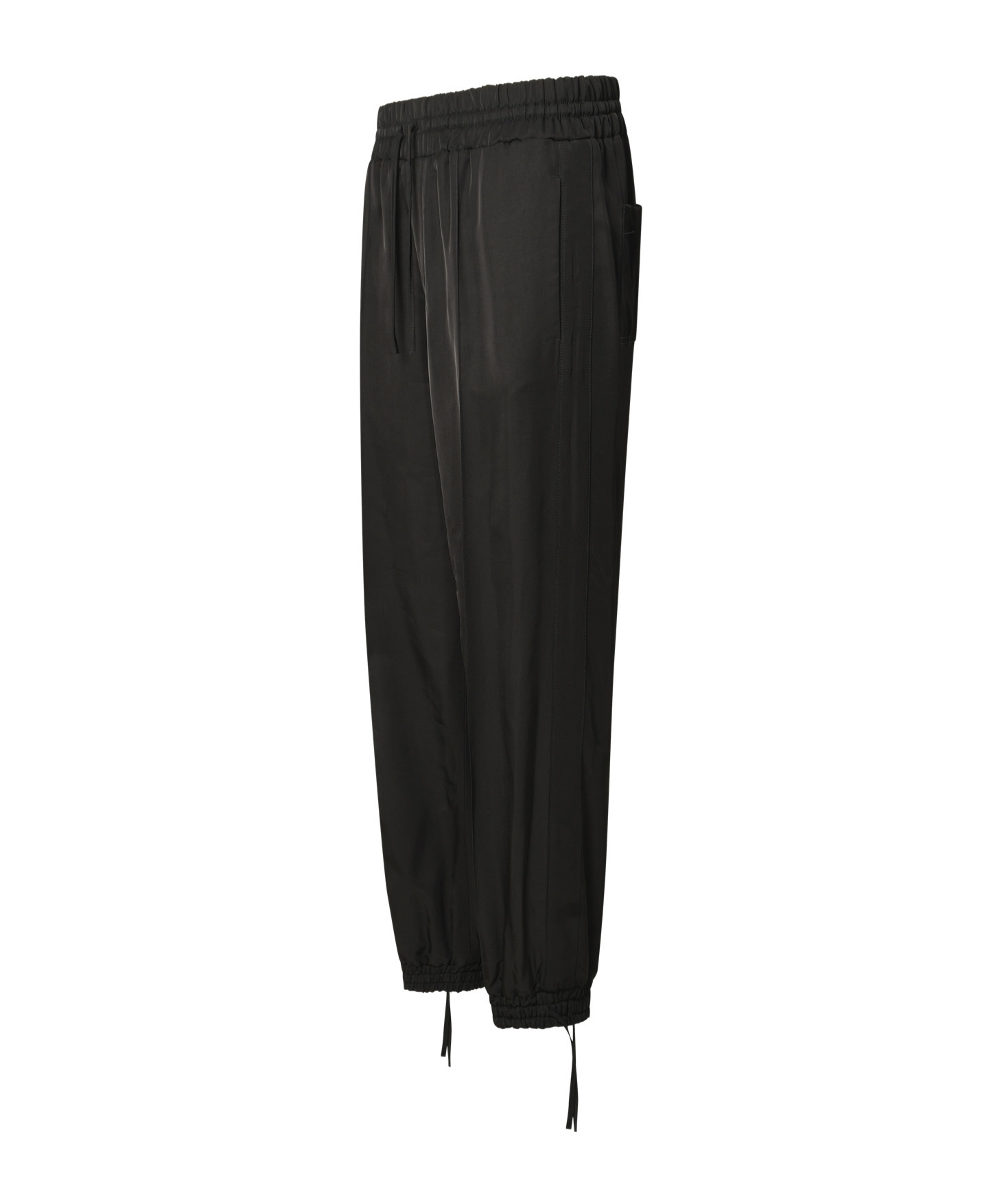 Shop Jil Sander Drawstring-waist Tapered Trousers In Black