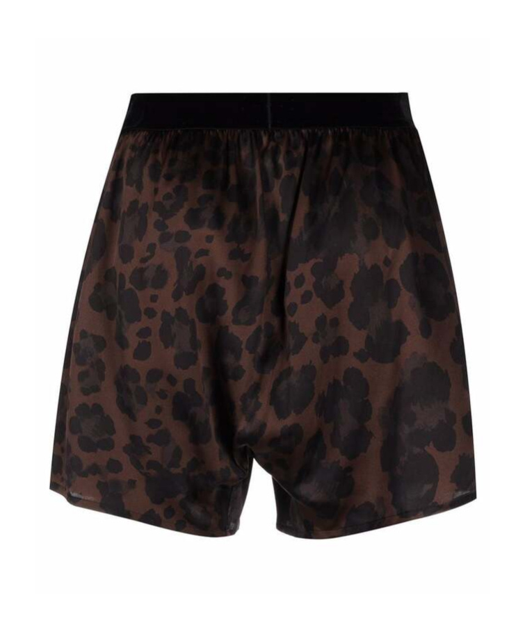Tom Ford Leopard Print Boxer Briefs In Black