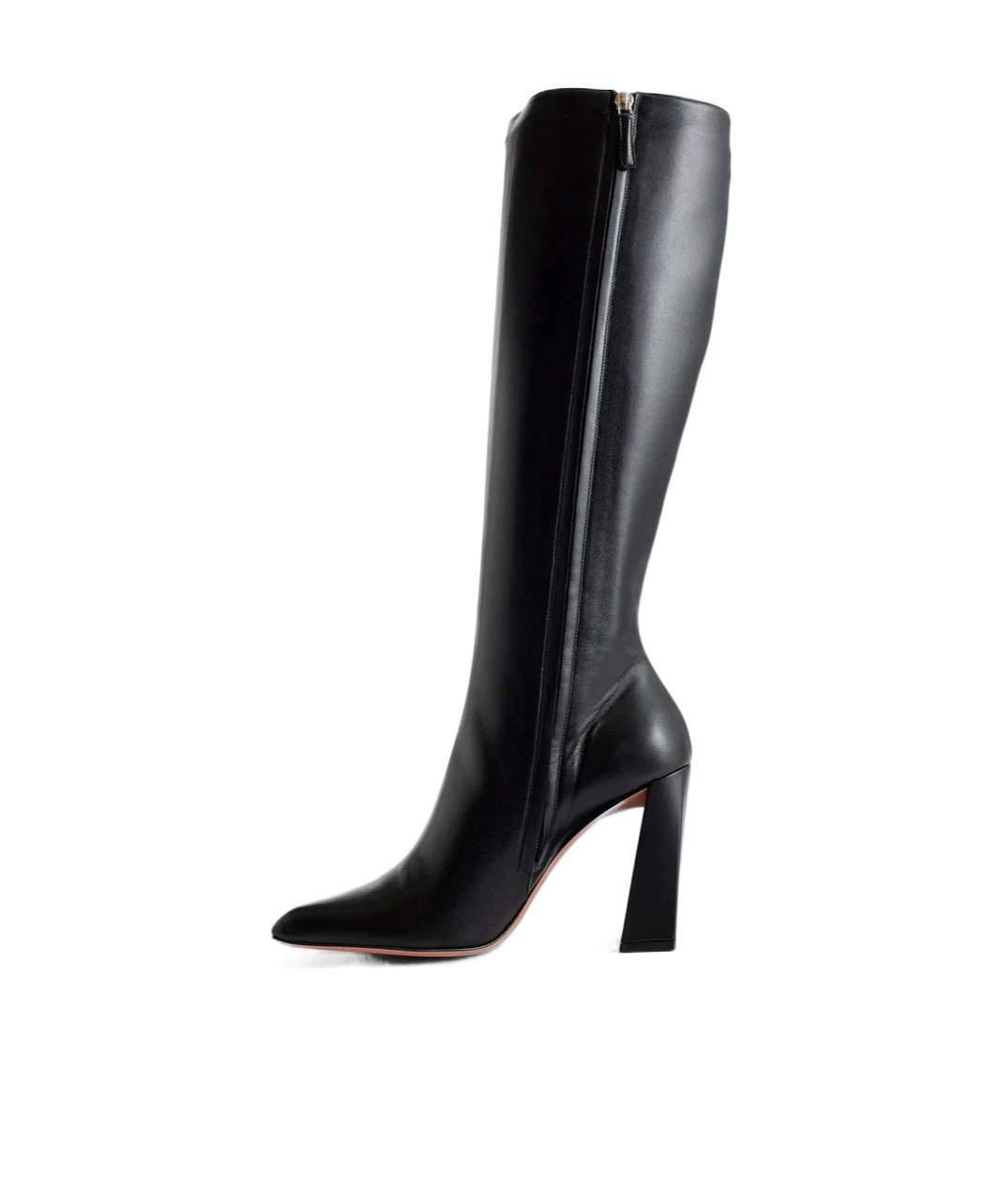 Shop Amina Muaddi High-heeled Boots With Square Head In Black