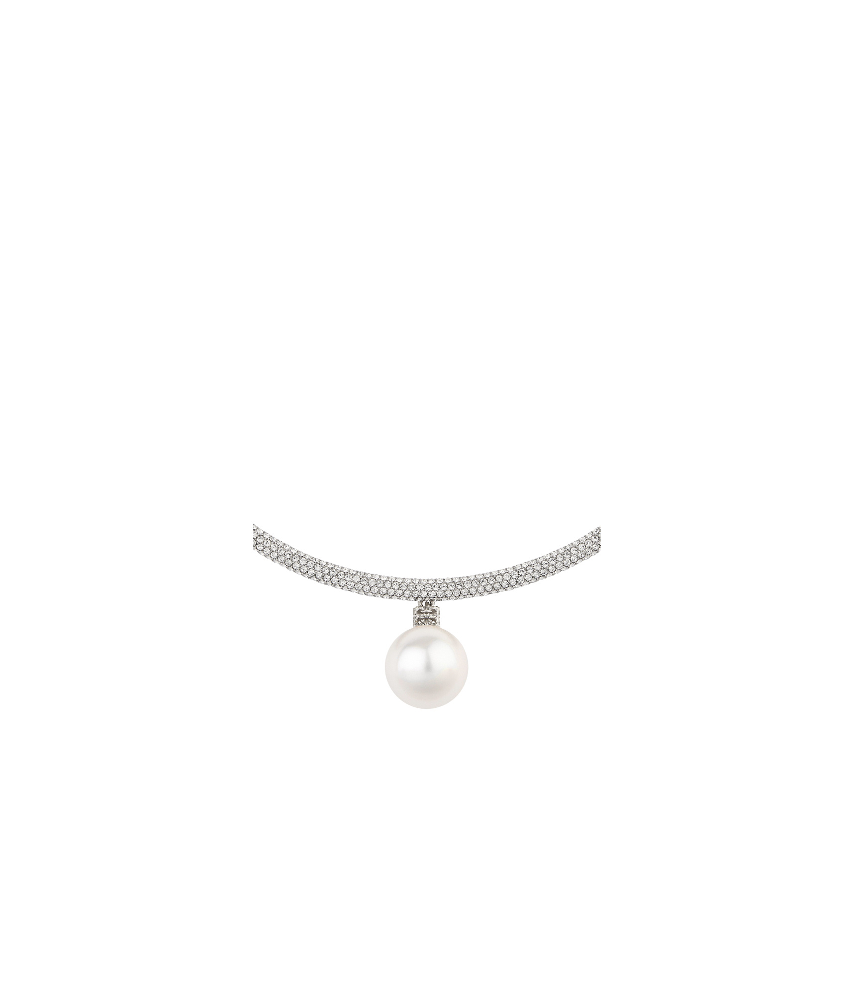 Givenchy Crystal Detail Necklace In White