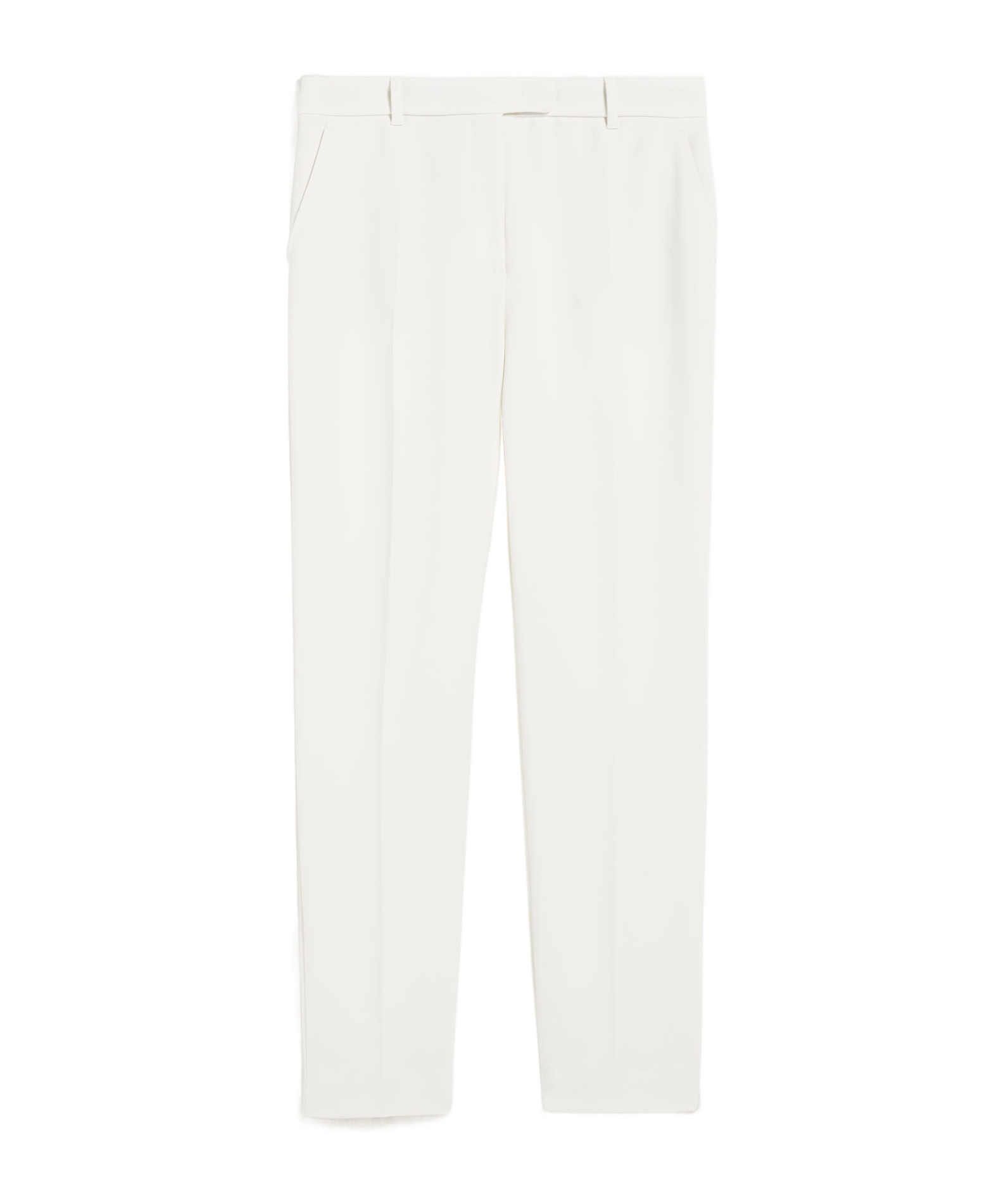 Max Mara Belt Loop Casual Pants In White
