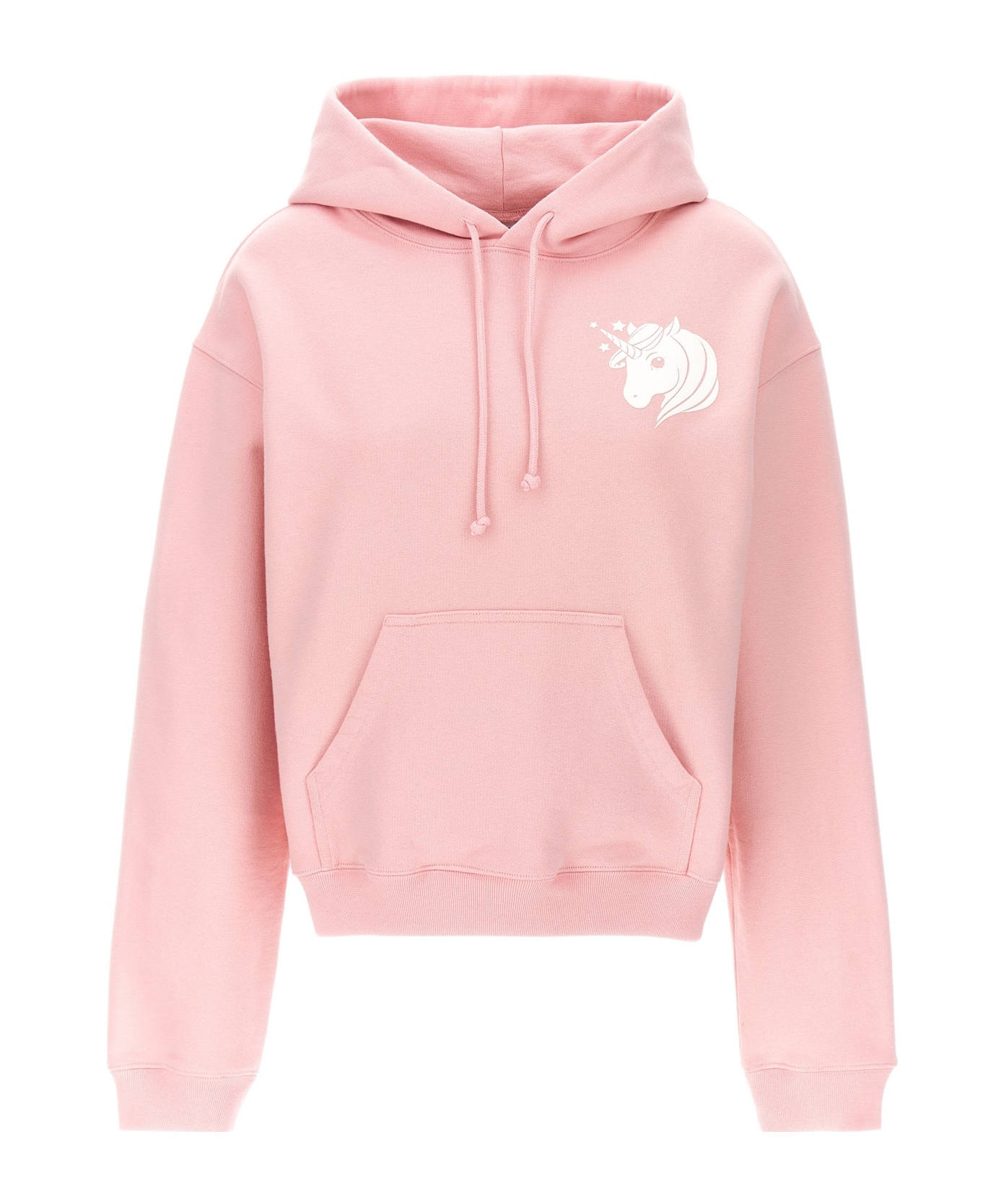 Vetements Unicorn-print Drop-shoulder Hoodie In Pink
