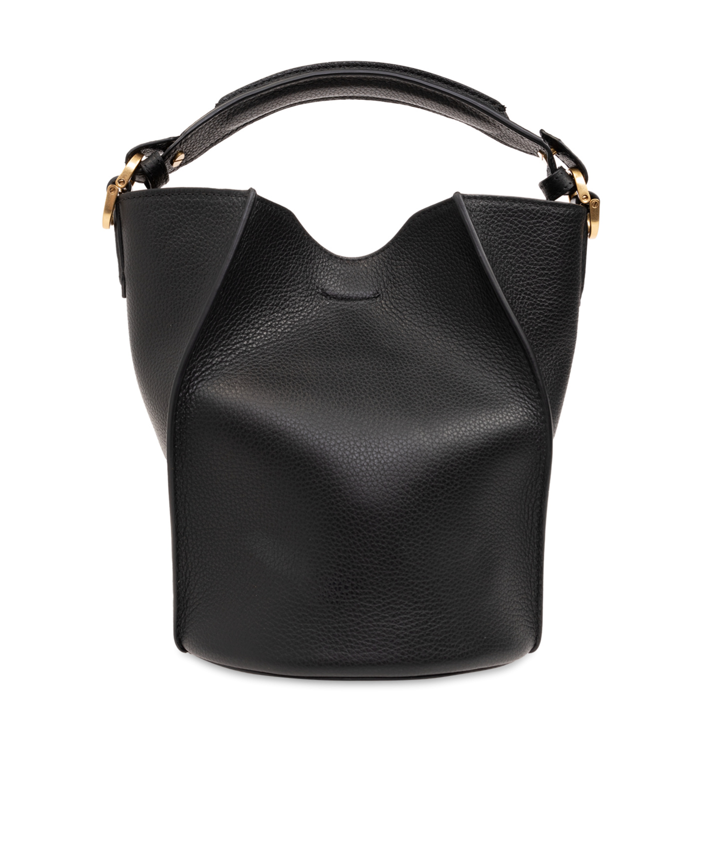 Shop Zadig & Voltaire Borderline Leather Bucket Bag In Black