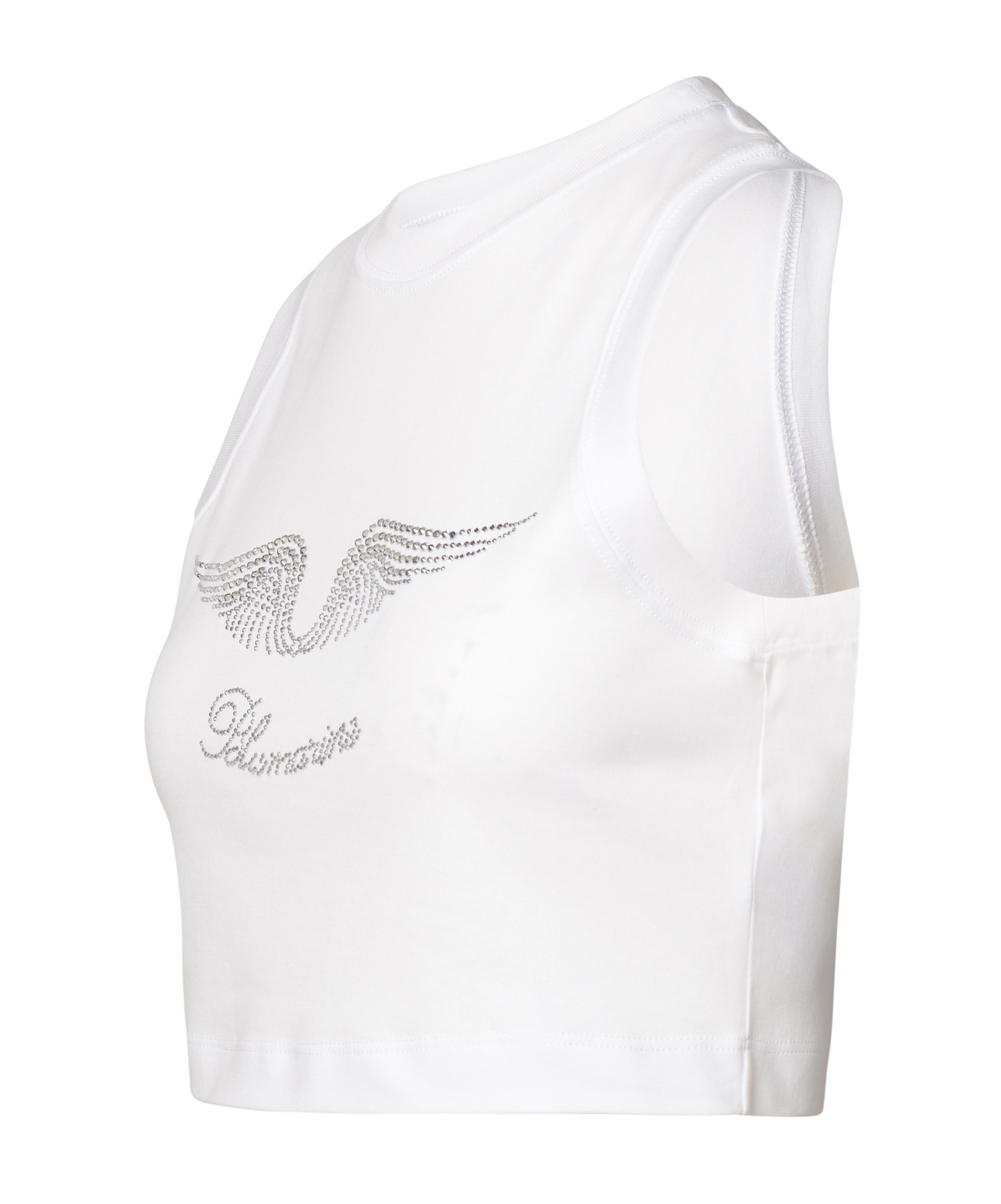 Blumarine Short Cotton Vest In White
