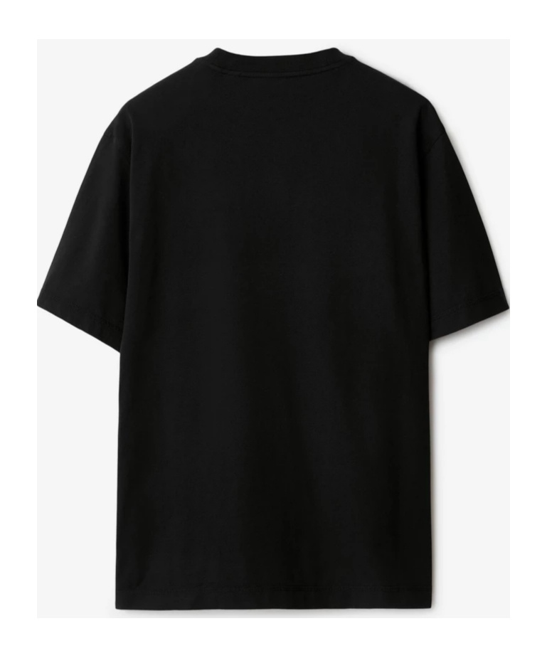 Burberry Short-sleeve Cotton T-shirt In Black