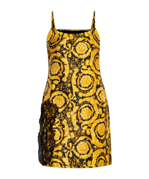 VERSACE BAROCCO-PRINT SILK NIGHTDRESS