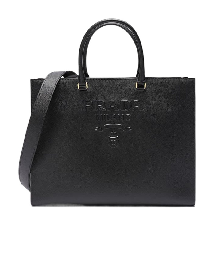 Prada Adjustable Shoulder Strap Single Shoulder Bag In Black