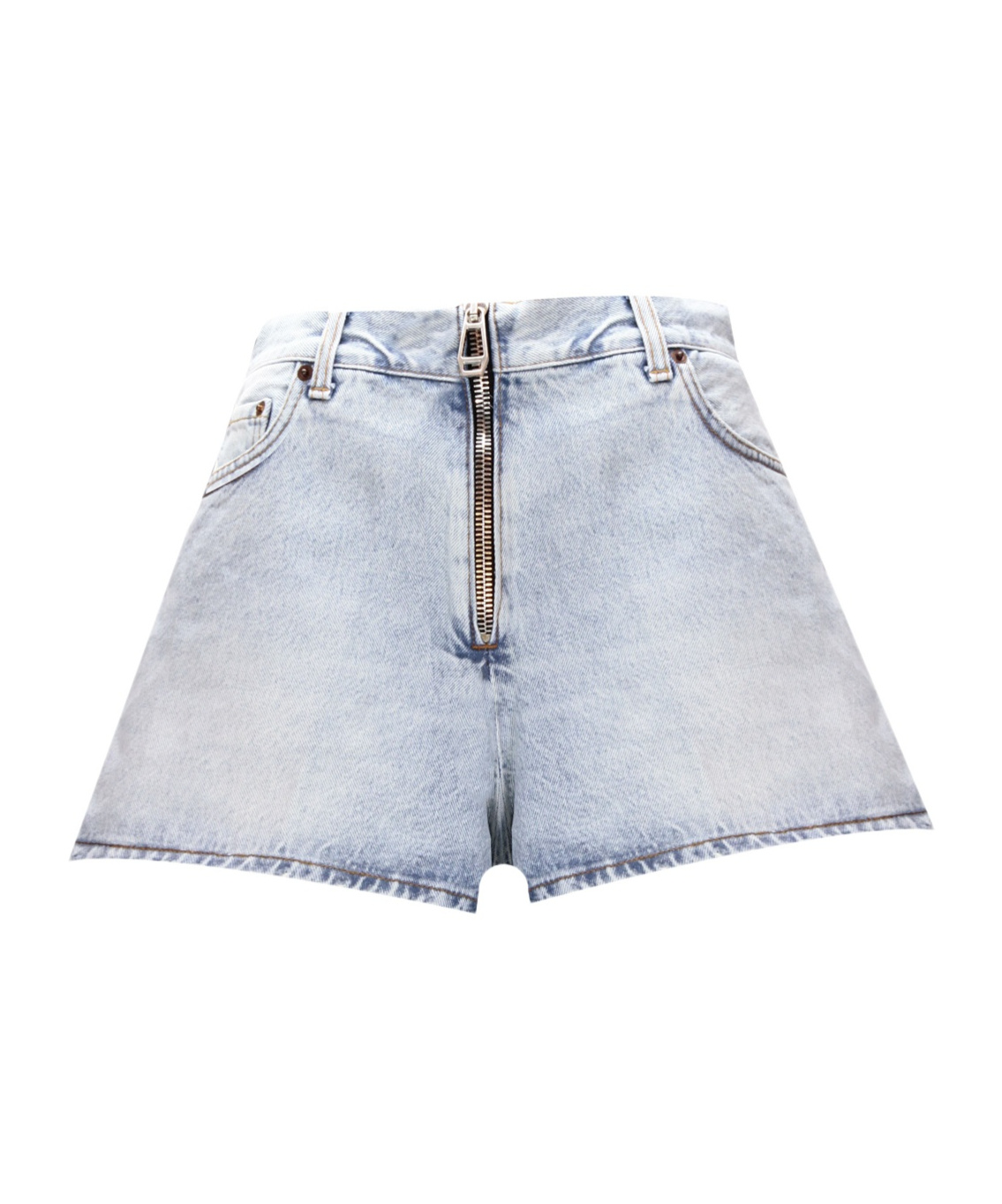 Haikure Belt Loop Denim Shorts In White