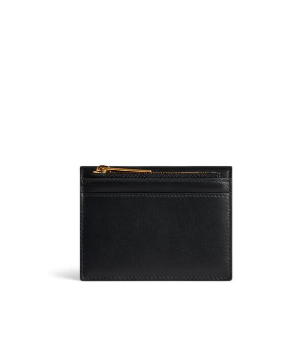 Balenciaga Envelope Embossed-logo Wallet In Black