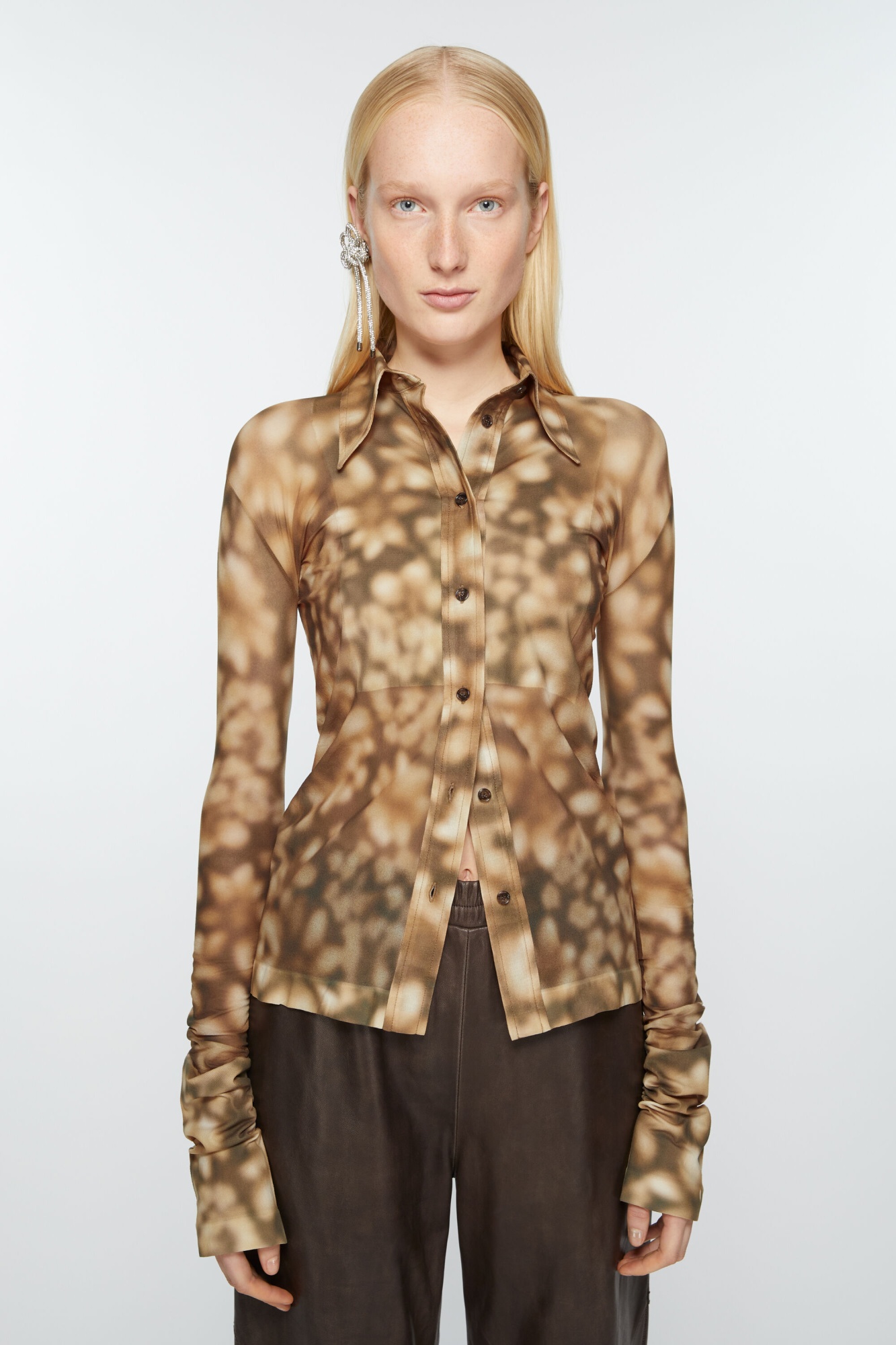 ACNE STUDIOS ABSTRACT-PRINT SHIRT