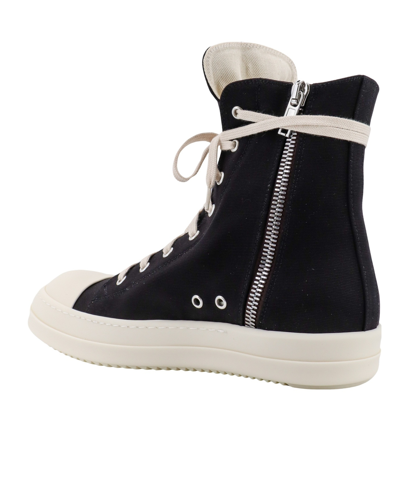 RICK OWENS DRKSHDW PENTAGRAM-EMBROIDERED HIGH-TOP SNEAKERS