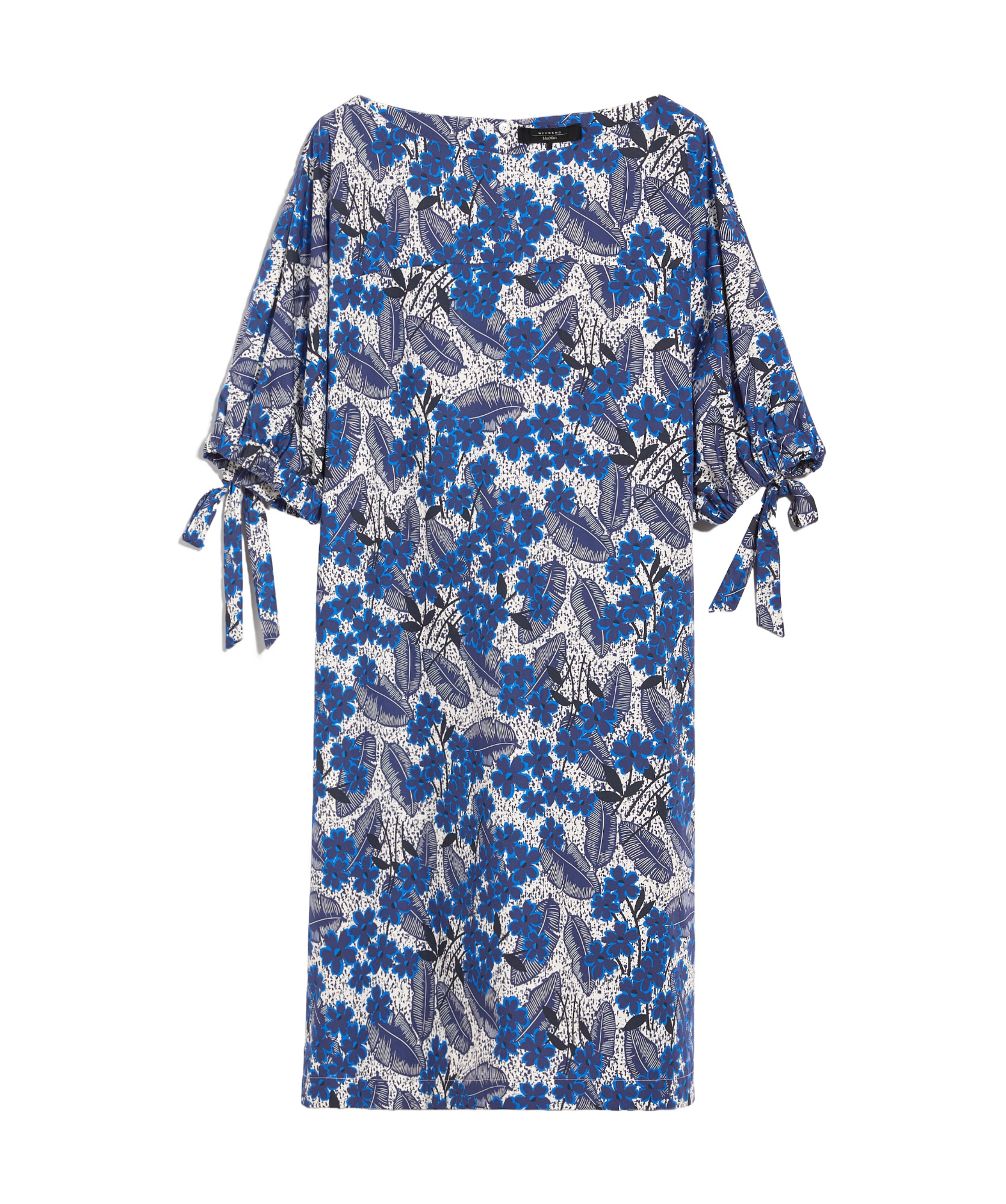 Weekend Max Mara Lace-up Cuff Dress In Blue