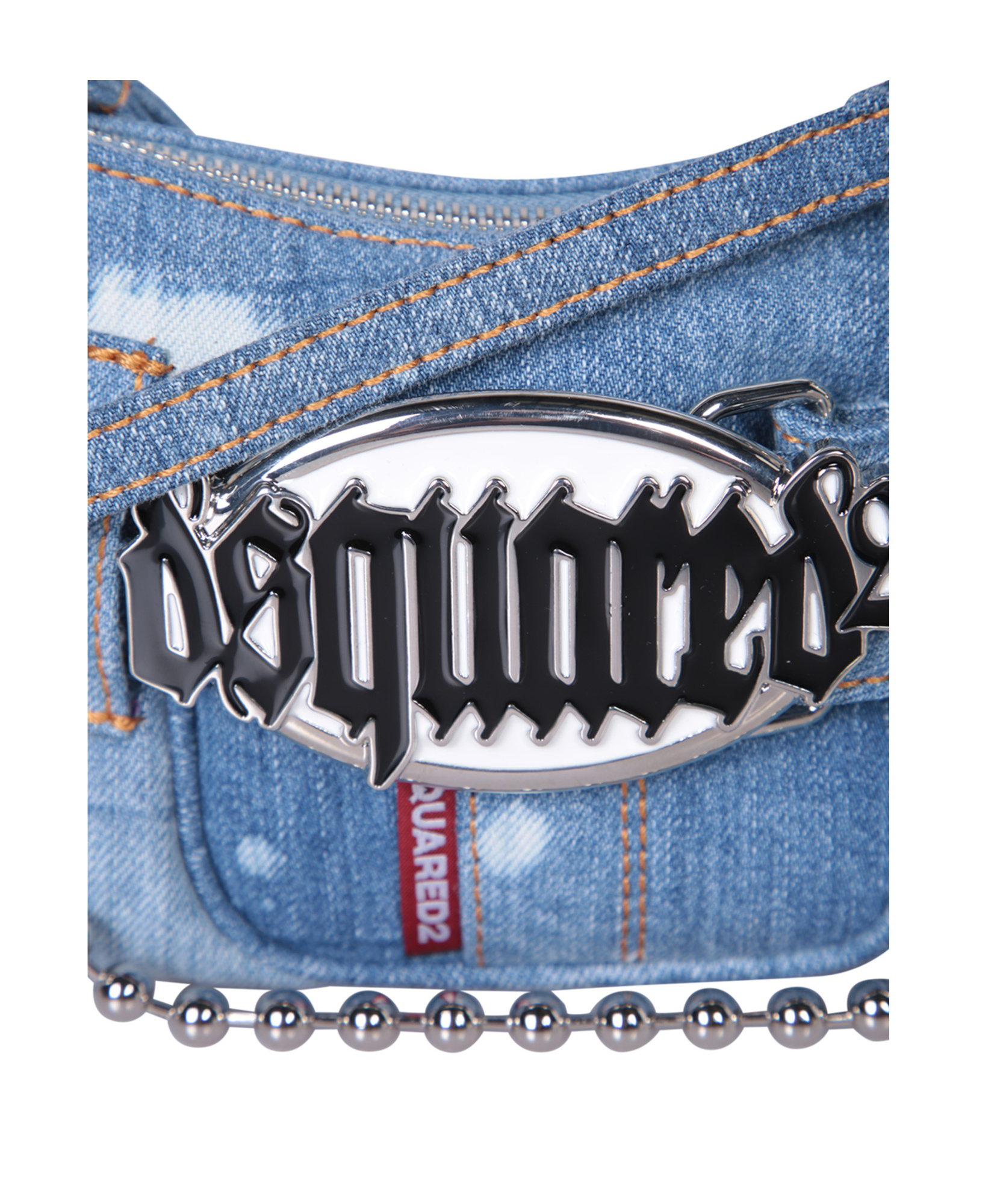 Dsquared2 Gothic Denim Shoulder Bag In Blue