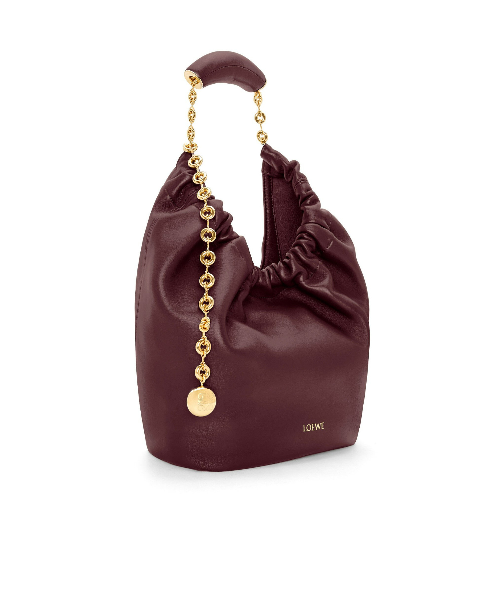 Loewe Small Squeeze Bag In Nappa Lambskin In Red