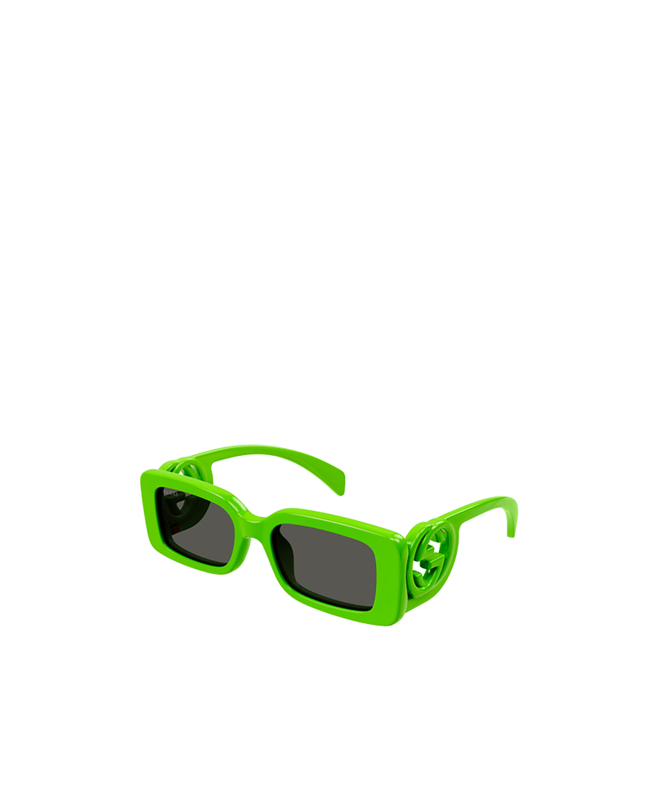 Gucci Chaise Lounge Rectangle-frame Sunglasses In Green